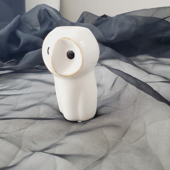 Modern OWL CANDLE Stick HOLDER Adult's White Collectible Stylish MCM Designer - Picture 2 of 7